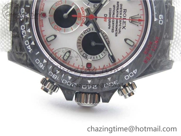 Daytona DIW Carbon V2 WWF Best Edition White Dial On White Nylon Strap A7750