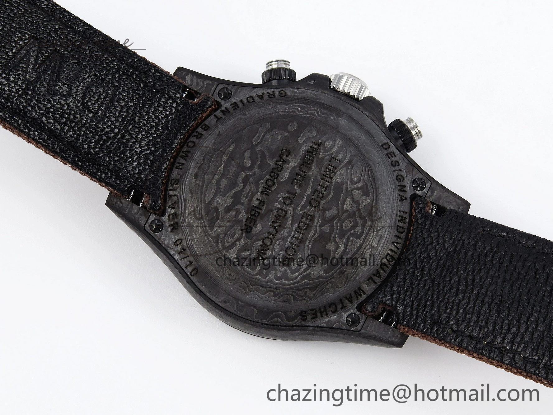 Daytona DIW Carbon SS Case and Bezel DIWF Edition Brown Dial on Brown Nylon Strap A7750