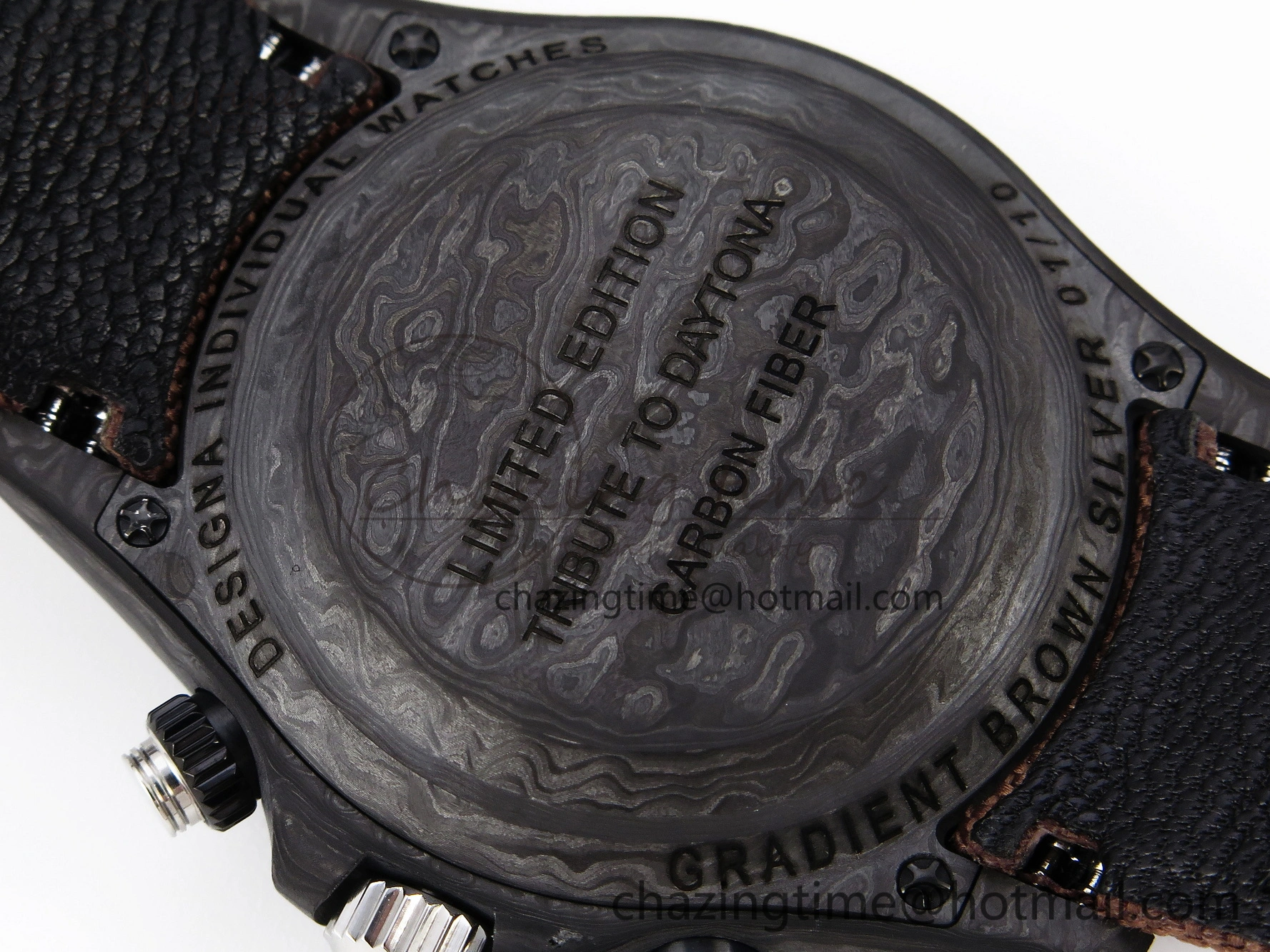 Daytona DIW Carbon SS Case and Bezel DIWF Edition Brown Dial on Brown Nylon Strap A7750