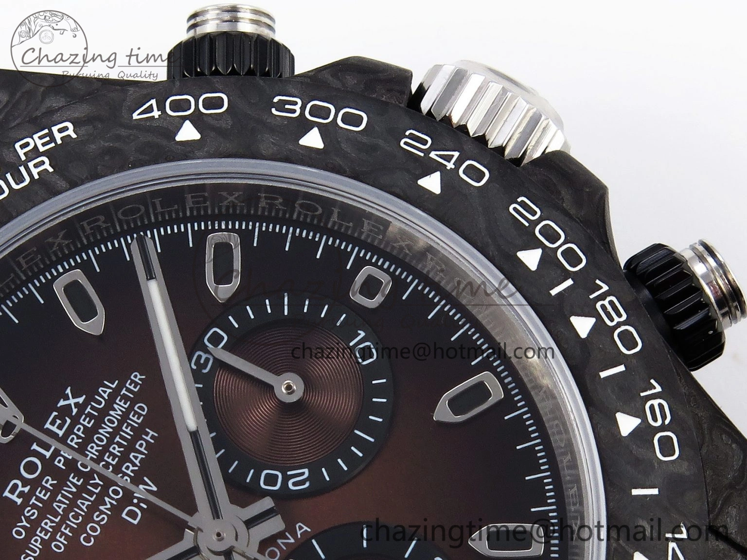 Daytona DIW Carbon SS Case and Bezel DIWF Edition Brown Dial on Brown Nylon Strap A7750