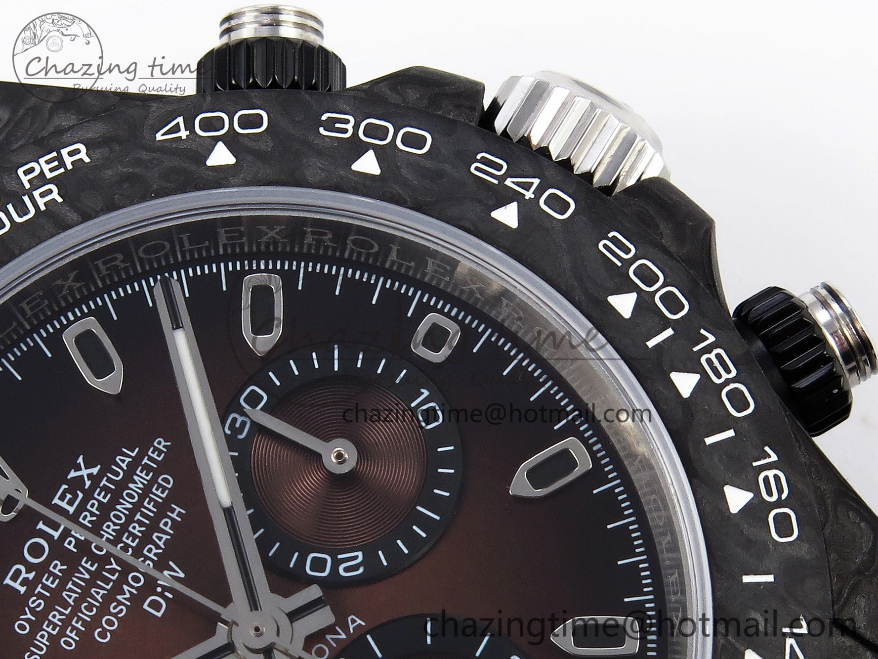 Daytona DIW Carbon SS Case and Bezel DIWF Edition Brown Dial on Brown Nylon Strap A7750