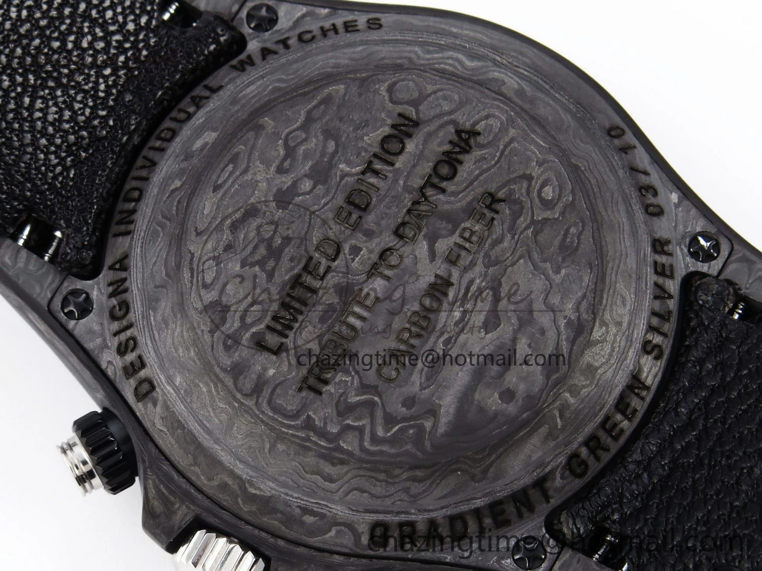 Daytona DIW Carbon SS Case and Bezel DIWF Edition Green Dial on Black Nylon Strap A7750