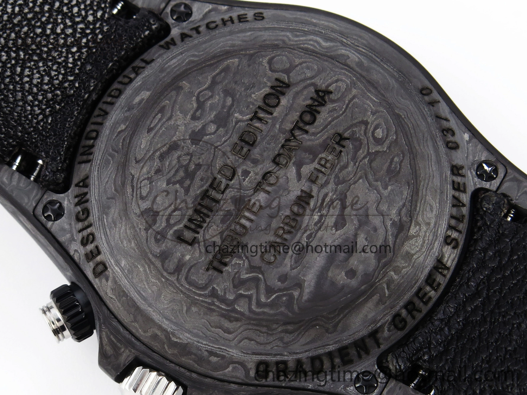 Daytona DIW Carbon SS Case and Bezel DIWF Edition Green Dial on Black Nylon Strap A7750