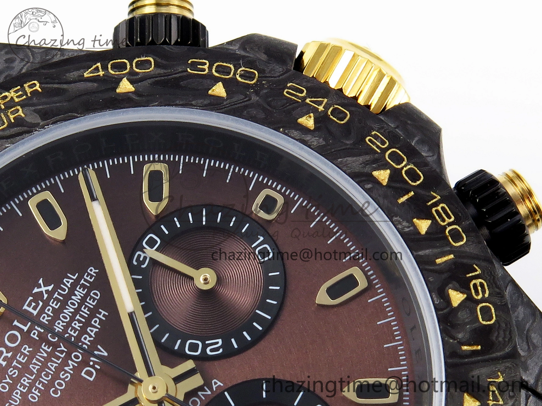 Daytona DIW Carbon YG Case and Bezel DIWF Edition Brown Dial on Black Nylon Strap A7750
