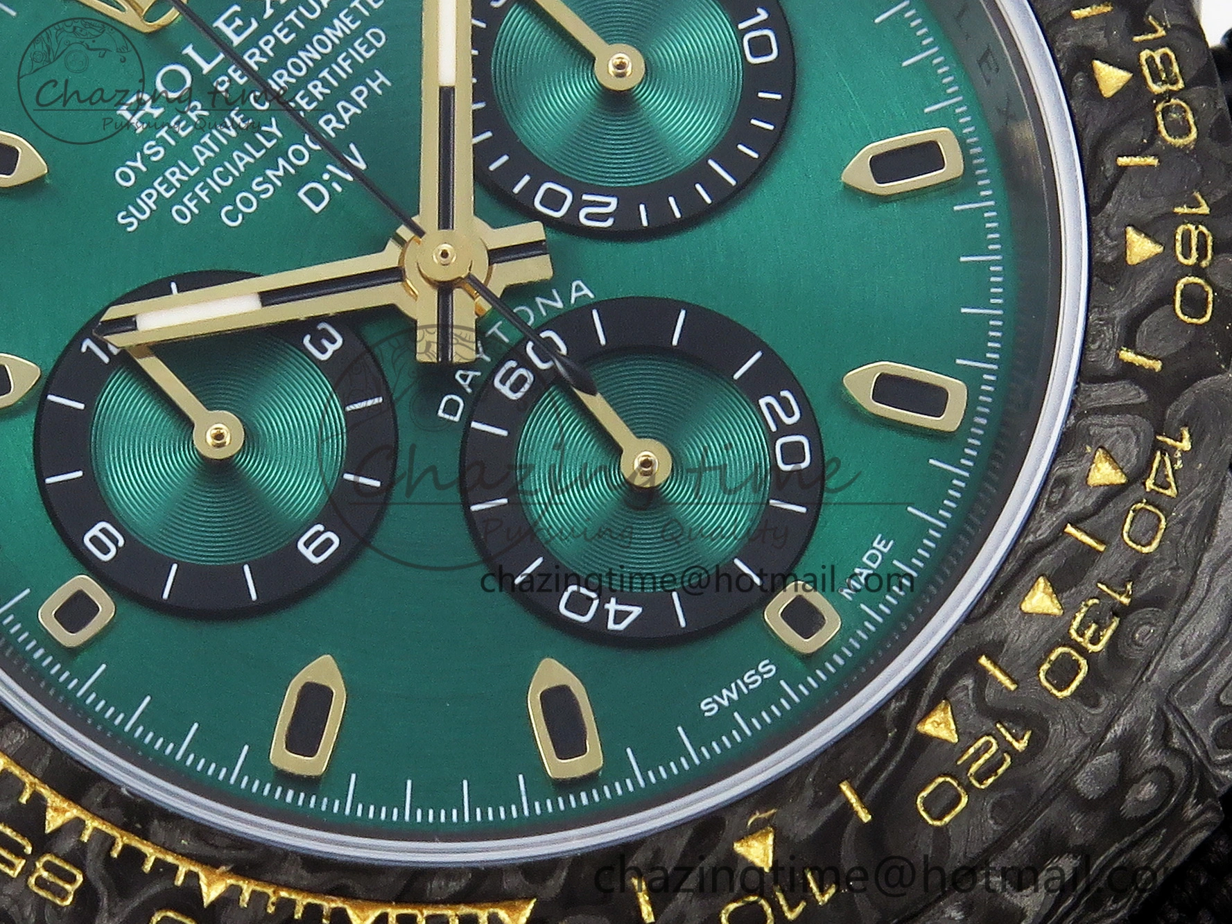 Daytona DIW Carbon YG Case and Bezel DIWF Edition Green Dial on Black Nylon Strap A7750