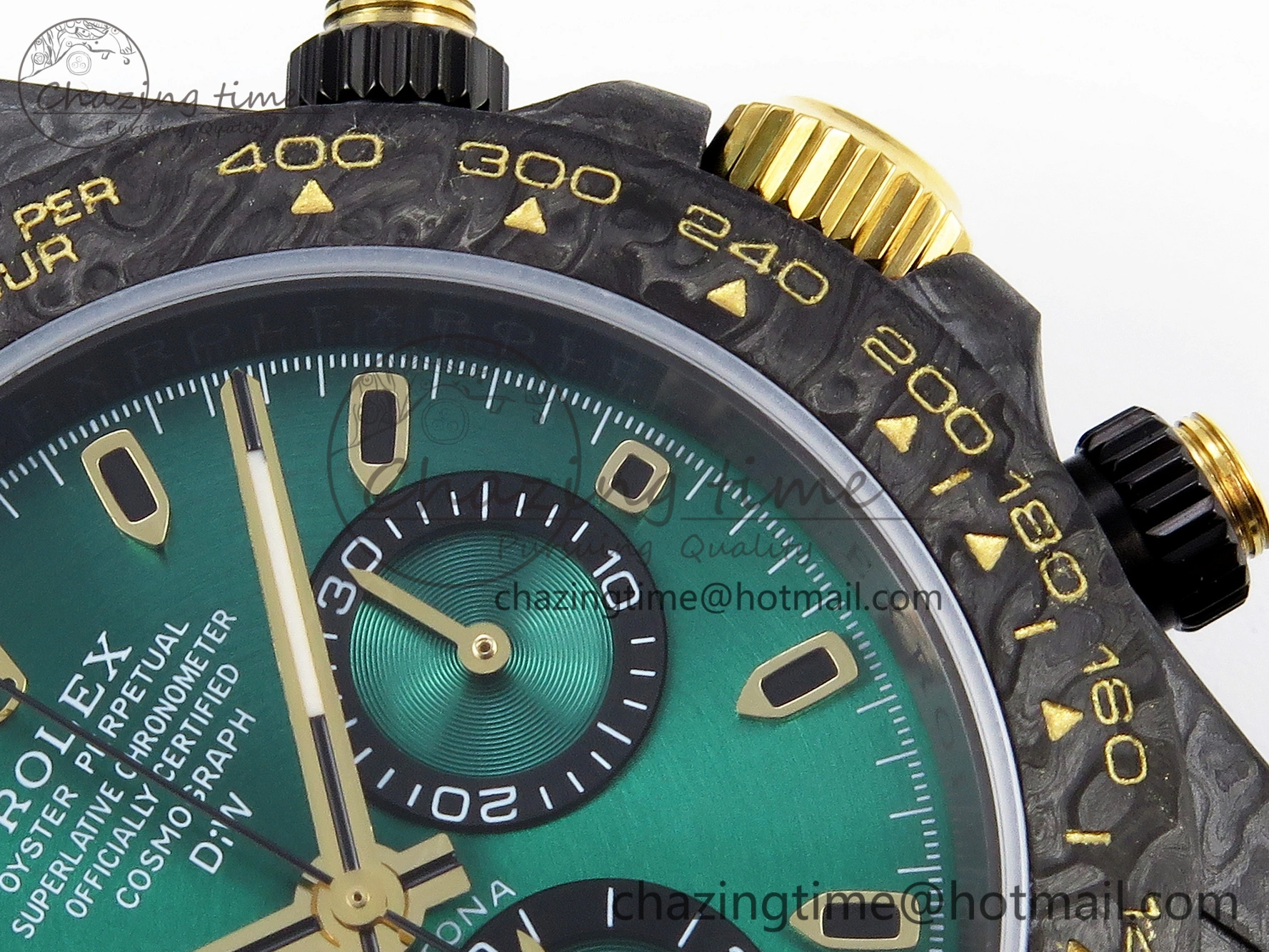 Daytona DIW Carbon YG Case and Bezel DIWF Edition Green Dial on Black Nylon Strap A7750