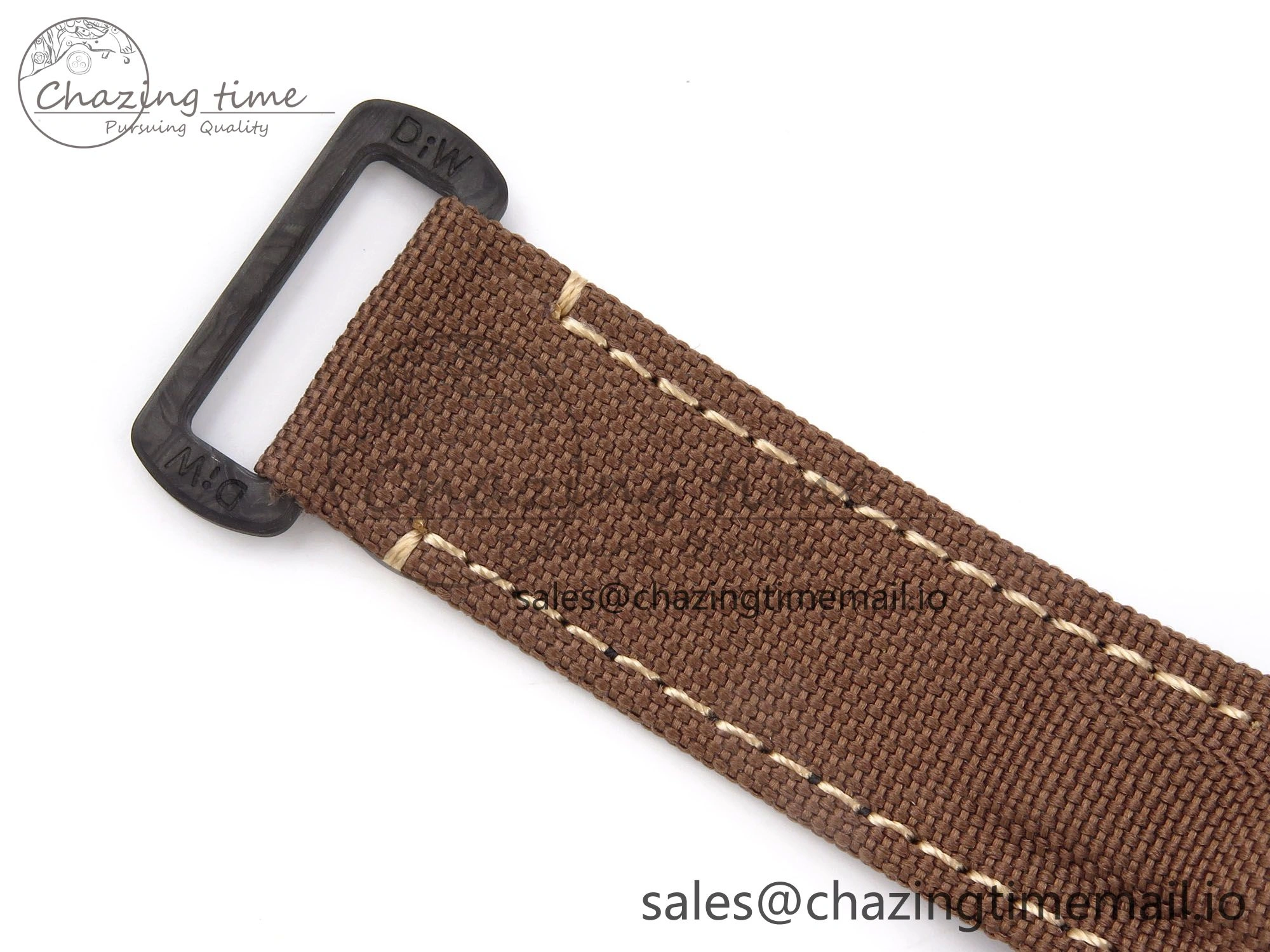 Daytona DIW “DESERT EAGLE”  White Carbon DIWF 1:1 Best Edition Cream Brown Dial on Brown Nylon Strap SH4130