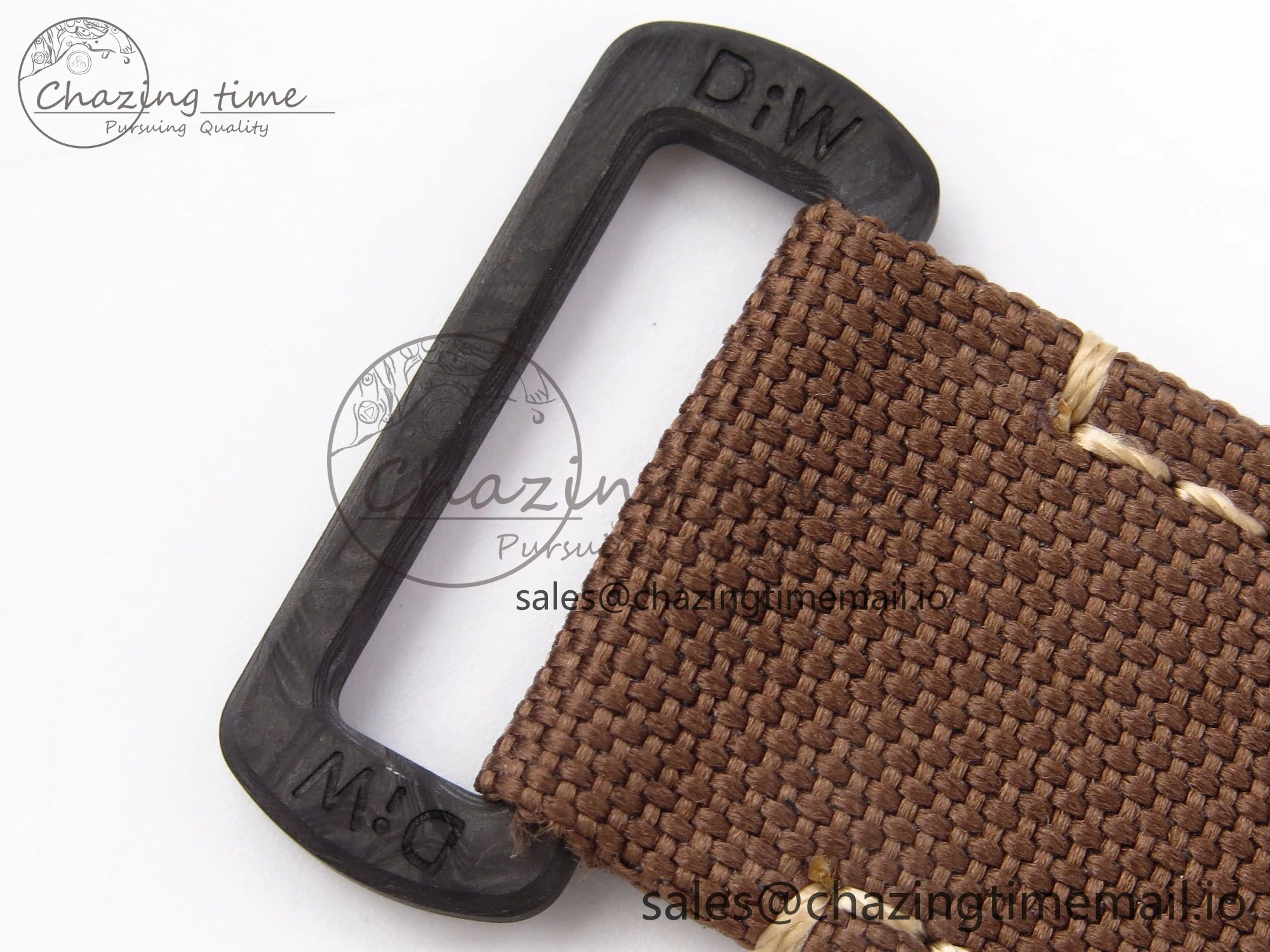 Daytona DIW “DESERT EAGLE”  White Carbon DIWF 1:1 Best Edition Cream Brown Dial on Brown Nylon Strap SH4130