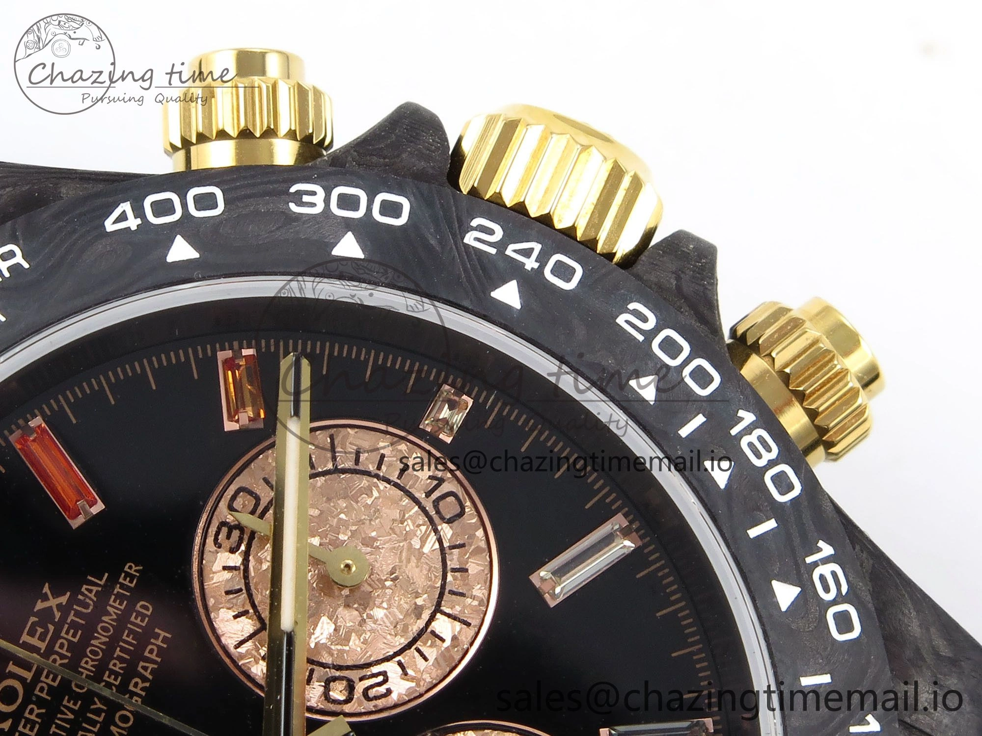 Daytona DIW Gray Carbon N6F Best Edition Black RG Rainbow Dial on Black Nylon Strap SA4130