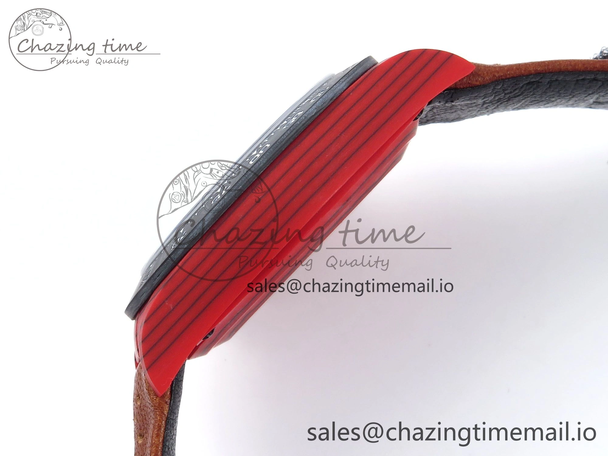 Daytona DIW Red Carbon DIWF Best Edition Brown White Dial on Brown Leather Strap DD4801