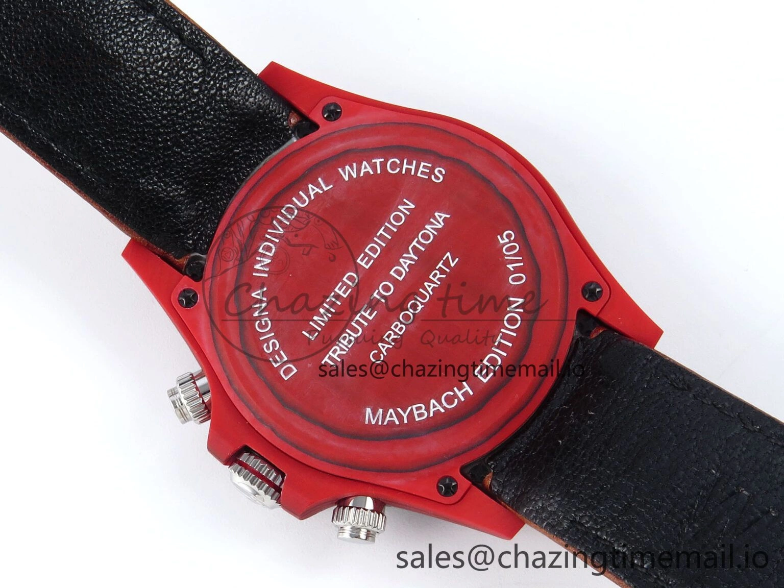 Daytona DIW Red Carbon DIWF Best Edition Brown White Dial on Brown Leather Strap DD4801