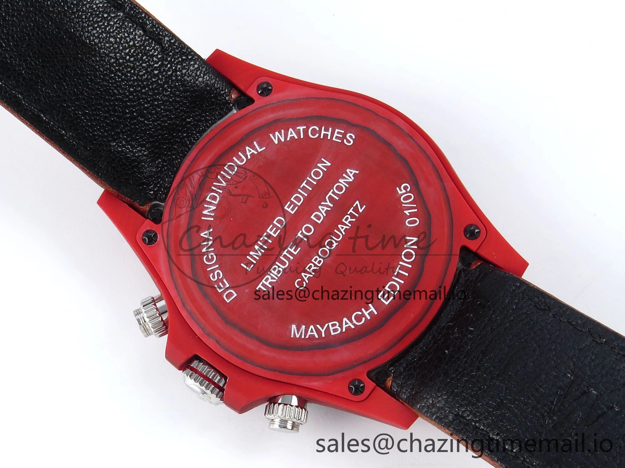 Daytona DIW Red Carbon DIWF Best Edition Brown White Dial on Brown Leather Strap DD4801