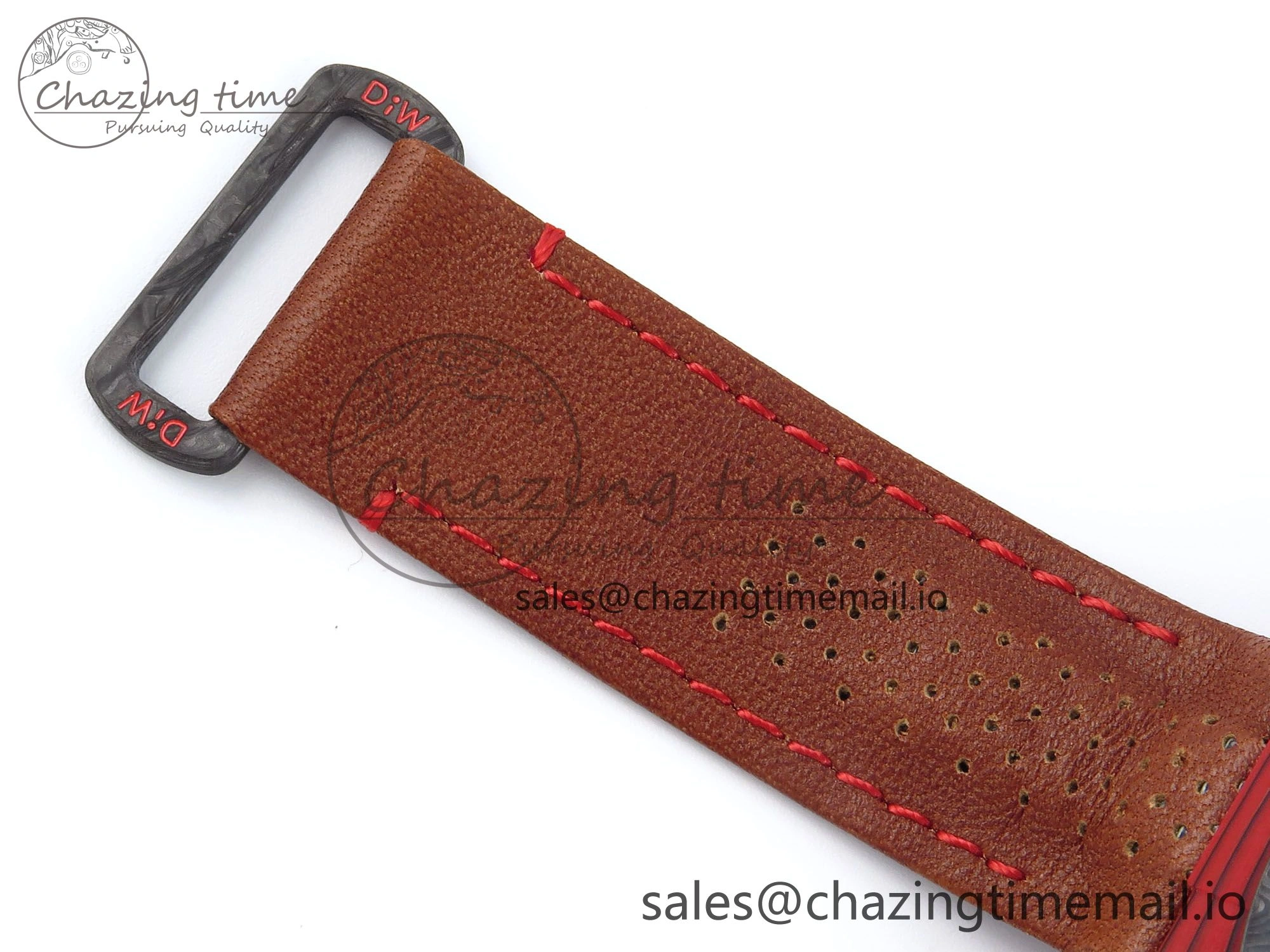 Daytona DIW Red Carbon DIWF Best Edition Brown White Dial on Brown Leather Strap DD4801