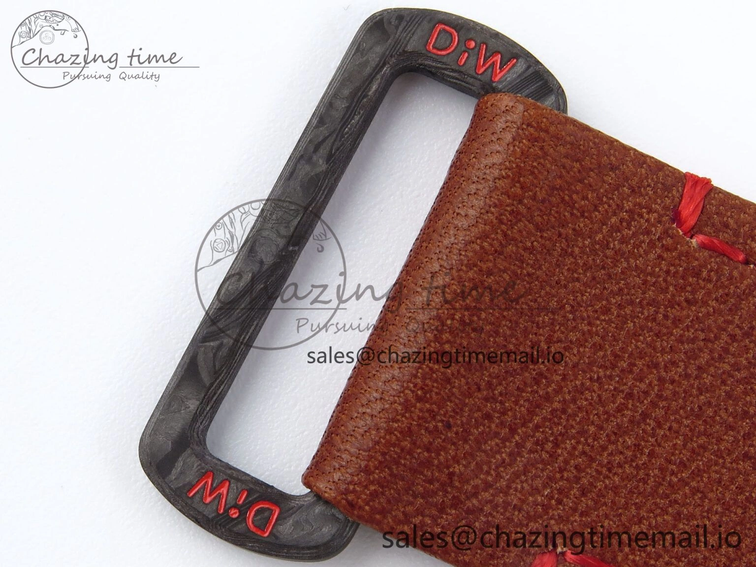 Daytona DIW Red Carbon DIWF Best Edition Brown White Dial on Brown Leather Strap DD4801