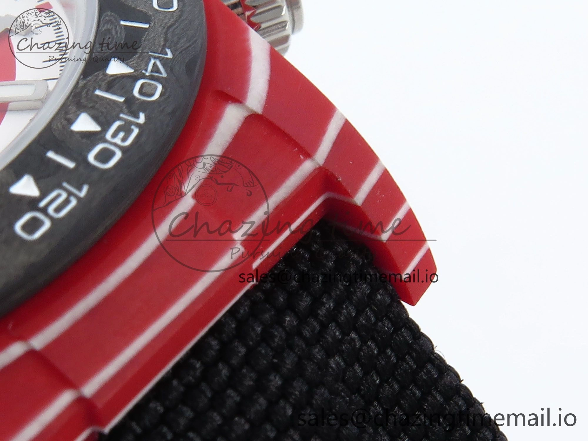 Daytona DIW Red Carbon KALA DIWF Best Edition Red White Dial on Black Nylon Strap SH4130