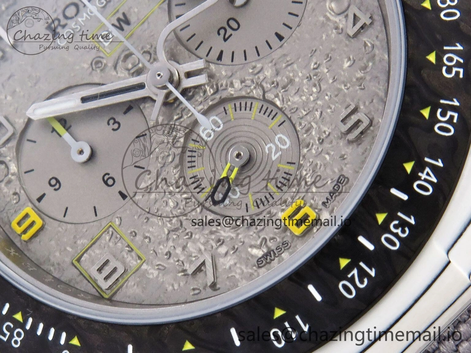 Daytona DIW Space Mission Gray Textured Dial on Gray Nylon Strap A4130 Clone