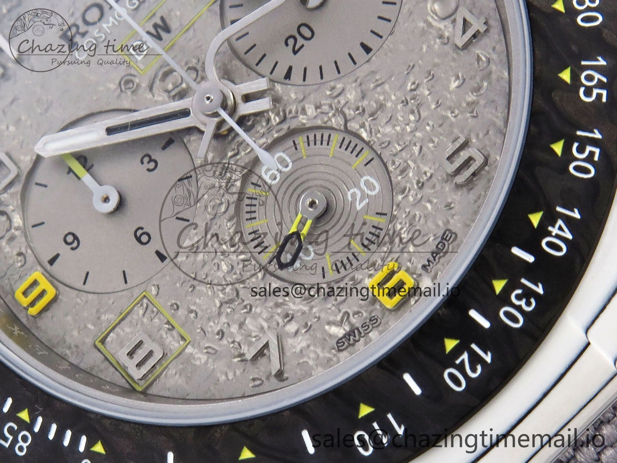 Daytona DIW Space Mission Gray Textured Dial on Gray Nylon Strap A4130 Clone