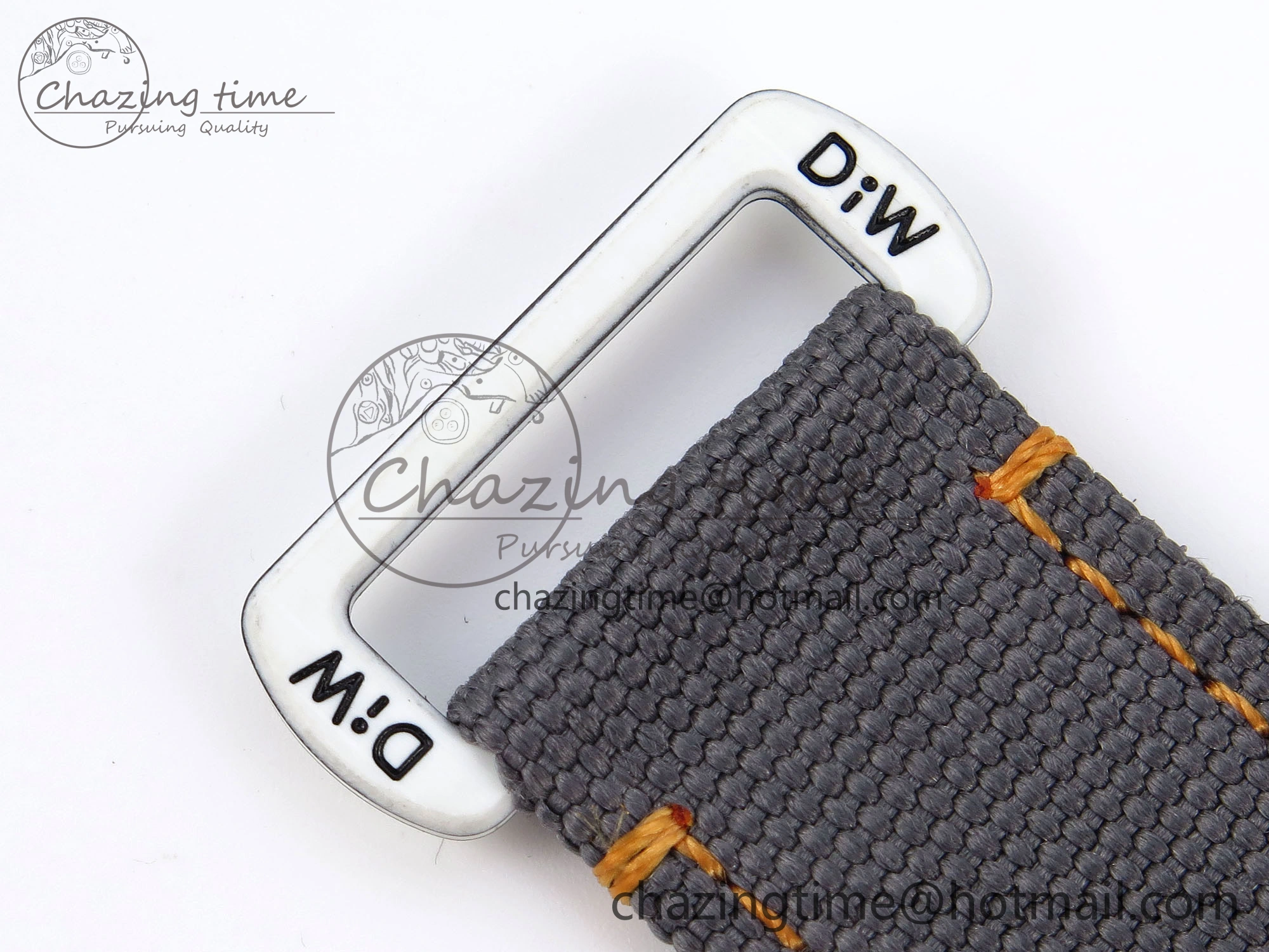 Daytona DIW White Carbon Case DIWF Edition Gray White Dial Orange Bezel on Gray Nylon Strap A7750