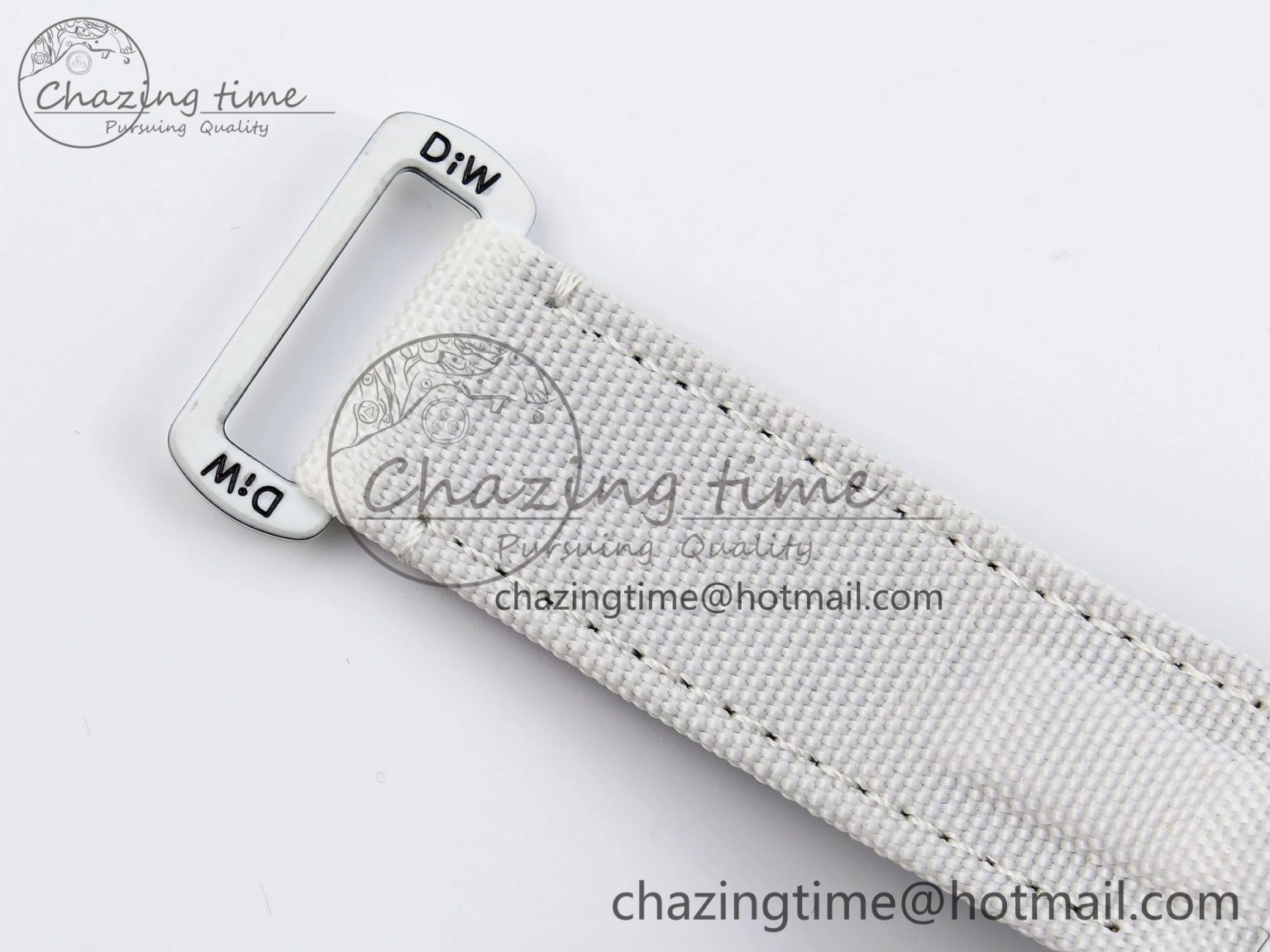 Daytona DIW White Carbon Case DIWF Edition White Dial Ceramic Bezel on White Nylon Strap A7750