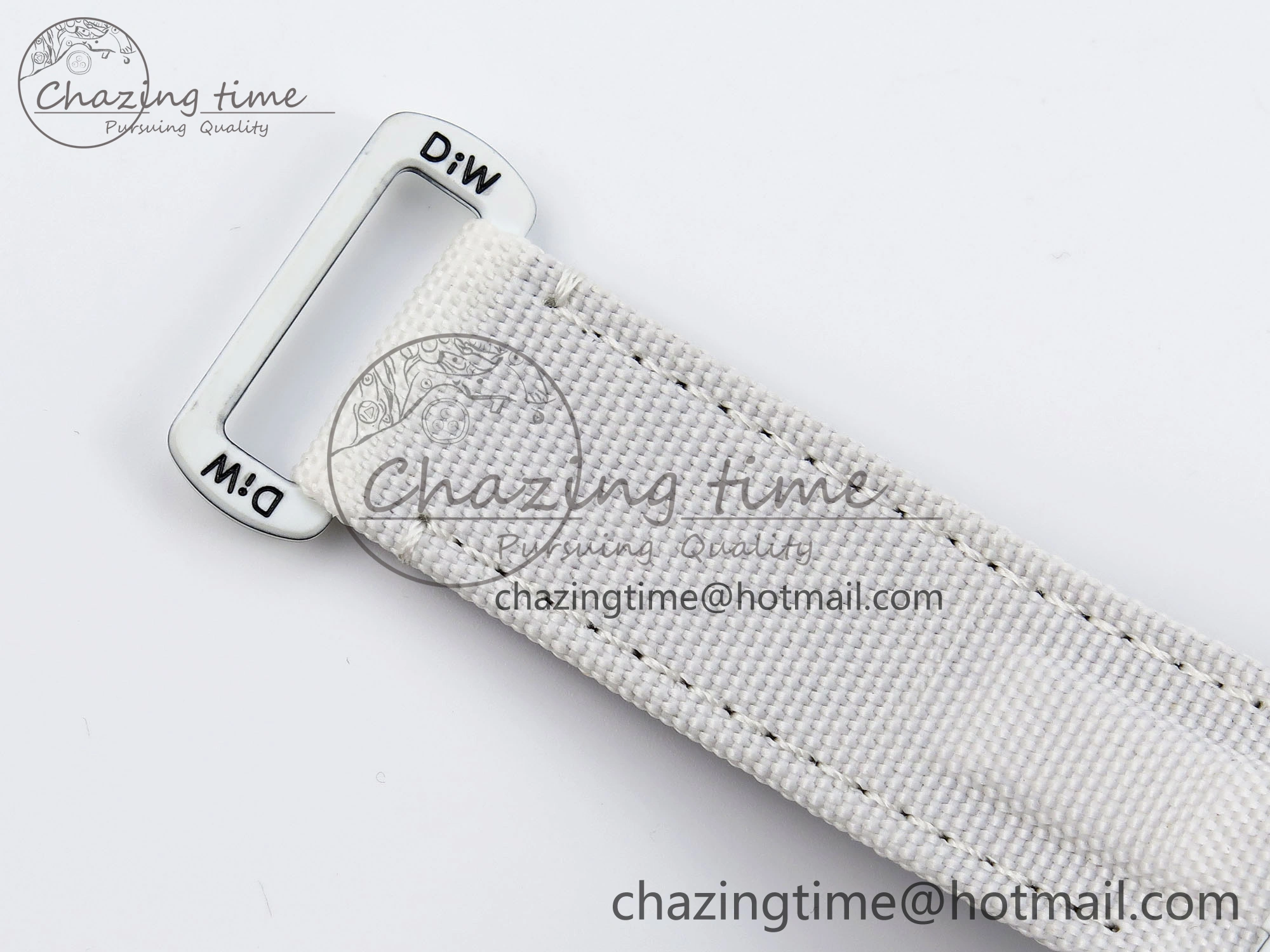 Daytona DIW White Carbon Case DIWF Edition White Dial Ceramic Bezel on White Nylon Strap A7750