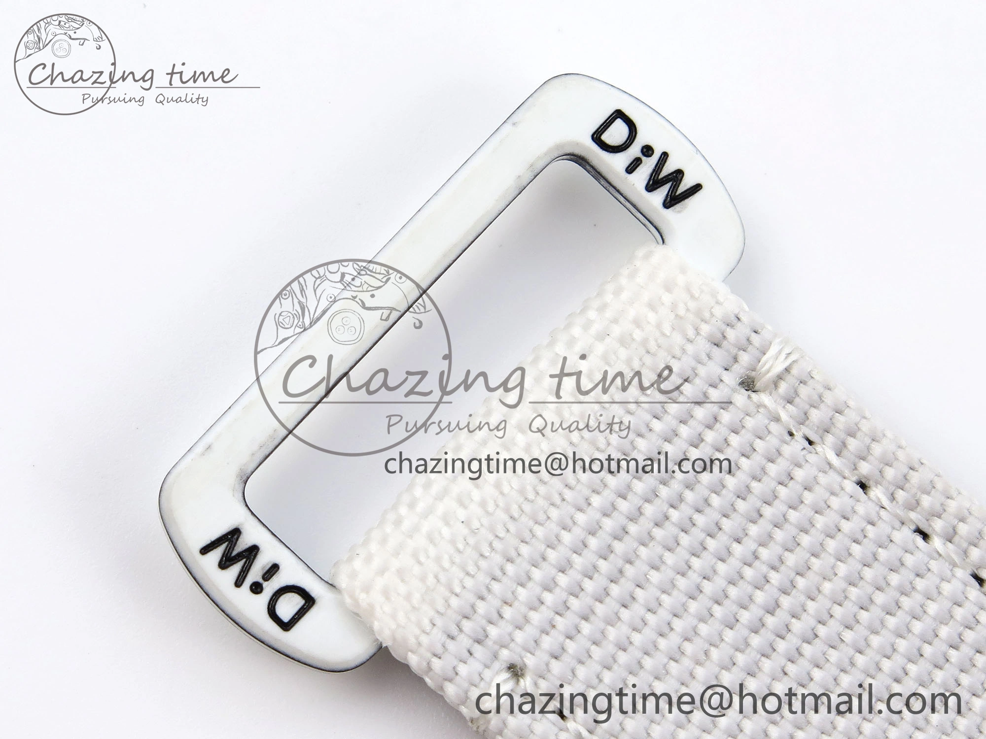Daytona DIW White Carbon Case DIWF Edition White Dial Ceramic Bezel on White Nylon Strap A7750