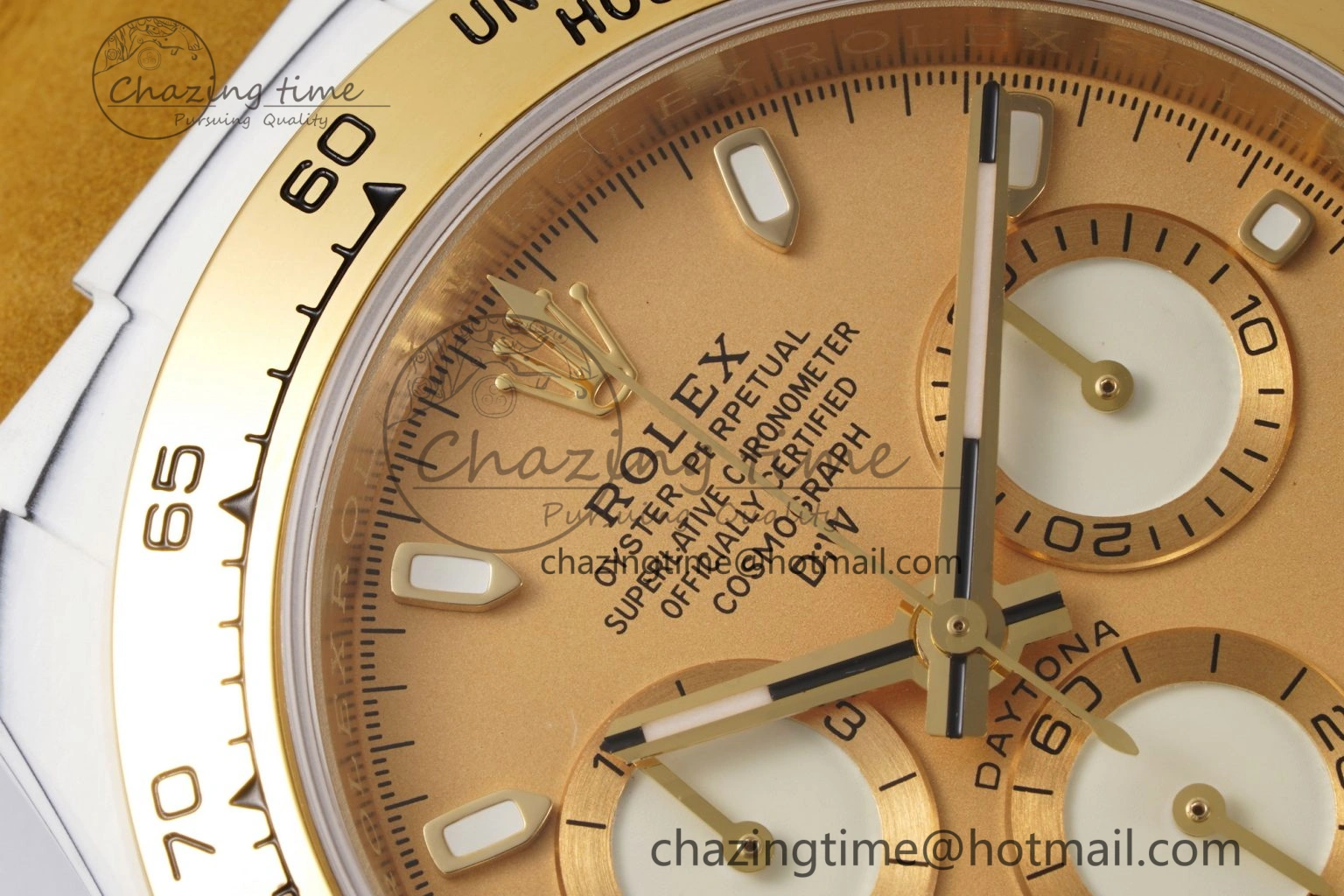 Daytona DIW White Carbon Case YG Bezel DIWF Edition YG Dial on Brown Leather Strap A7750