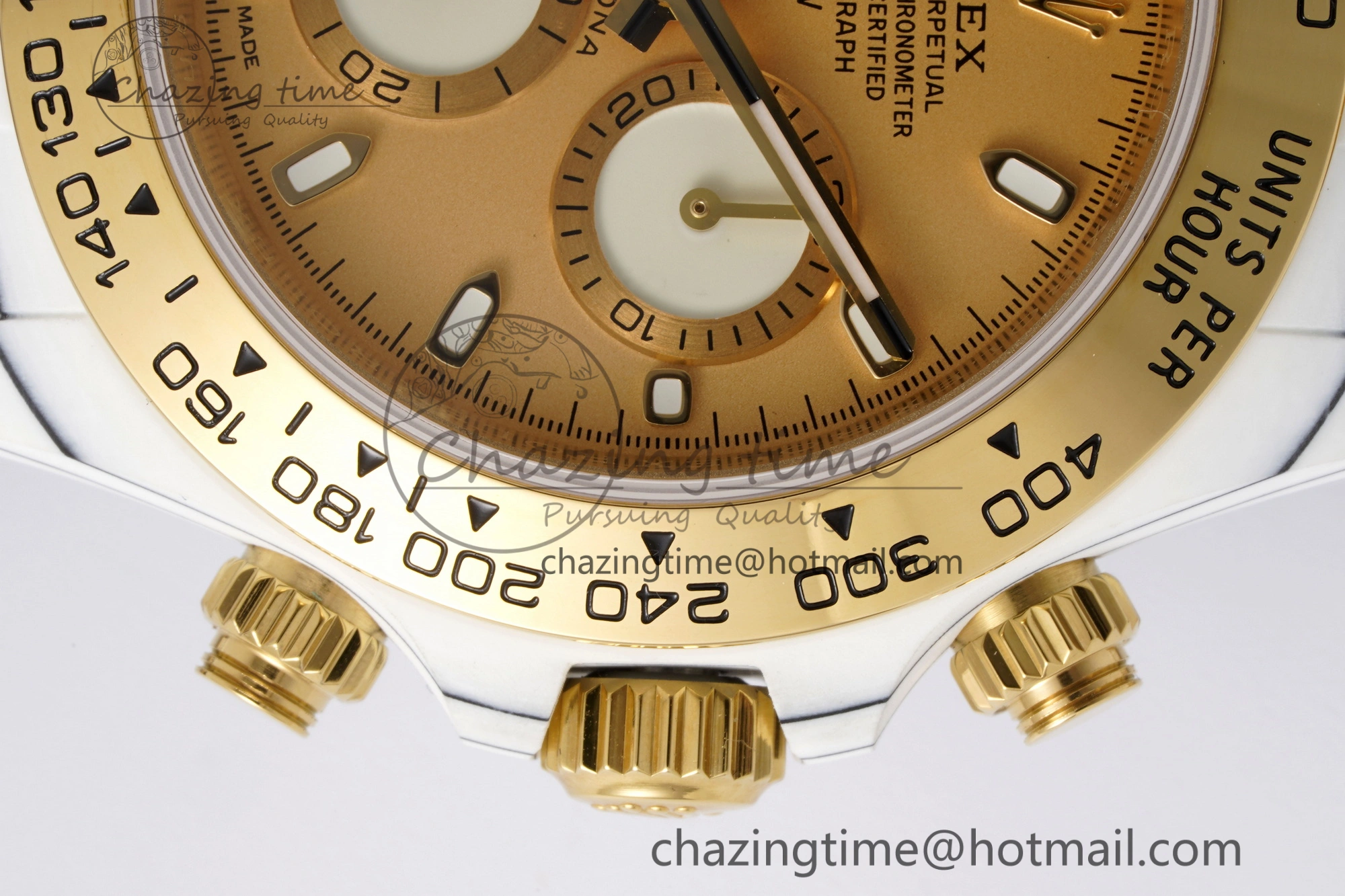 Daytona DIW White Carbon Case YG Bezel DIWF Edition YG Dial on Brown Leather Strap A7750