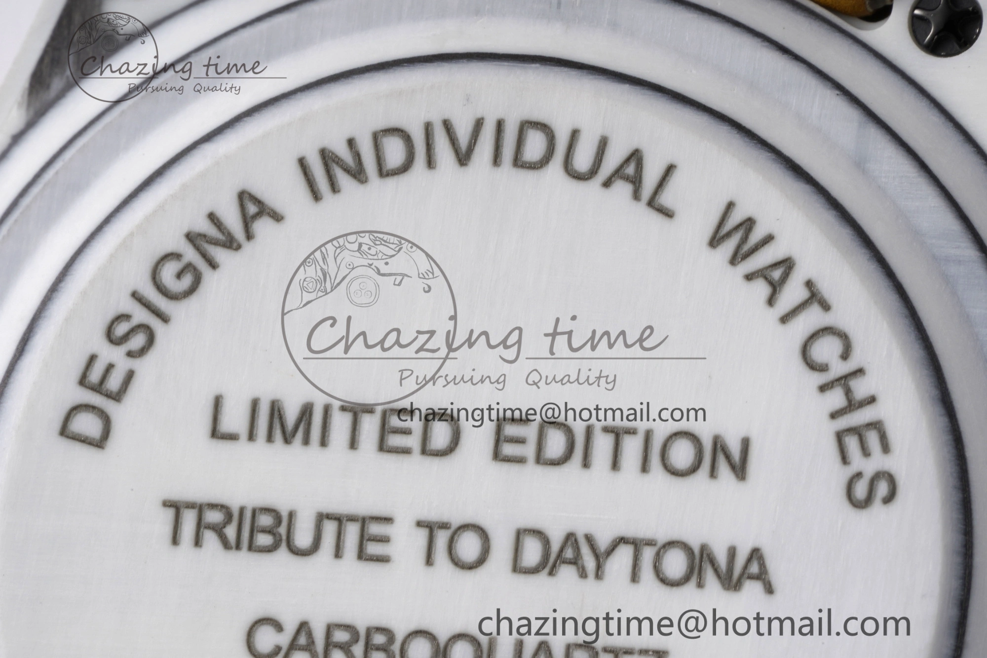 Daytona DIW White Carbon Case YG Bezel DIWF Edition YG Dial on Brown Leather Strap A7750