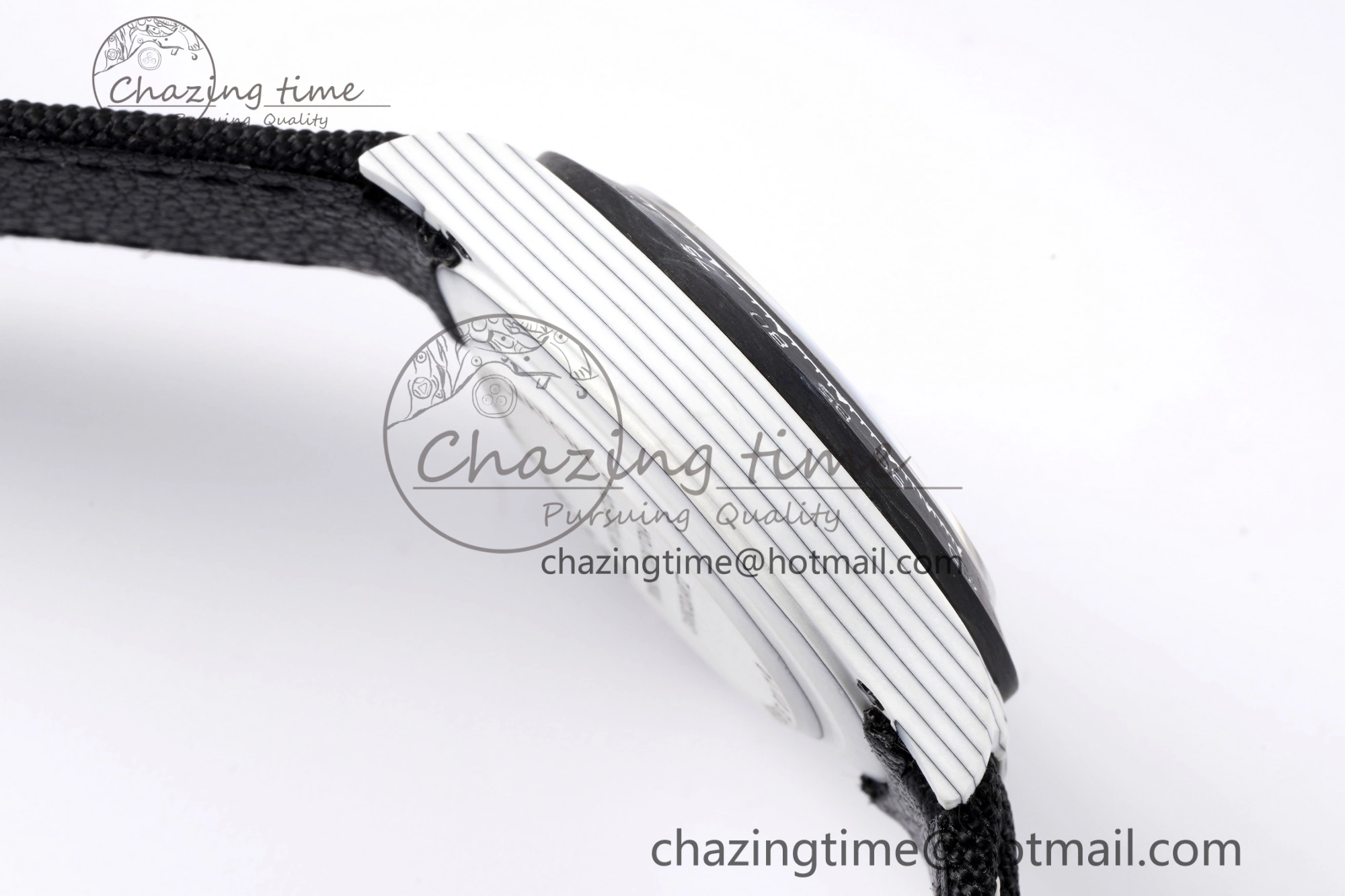 Daytona DIW White Carbon Case and Bezel Noob Best Edition White Black Dial on Black Nylon Strap SA4130