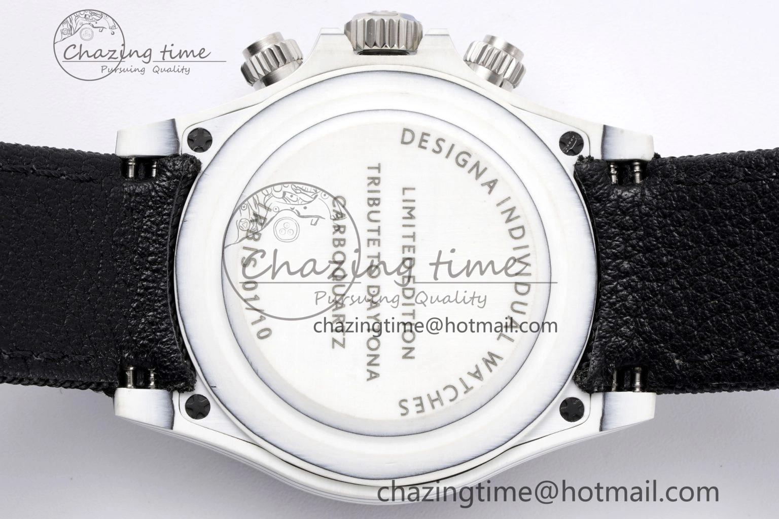 Daytona DIW White Carbon Case and Bezel Noob Best Edition White Black Dial on Black Nylon Strap SA4130