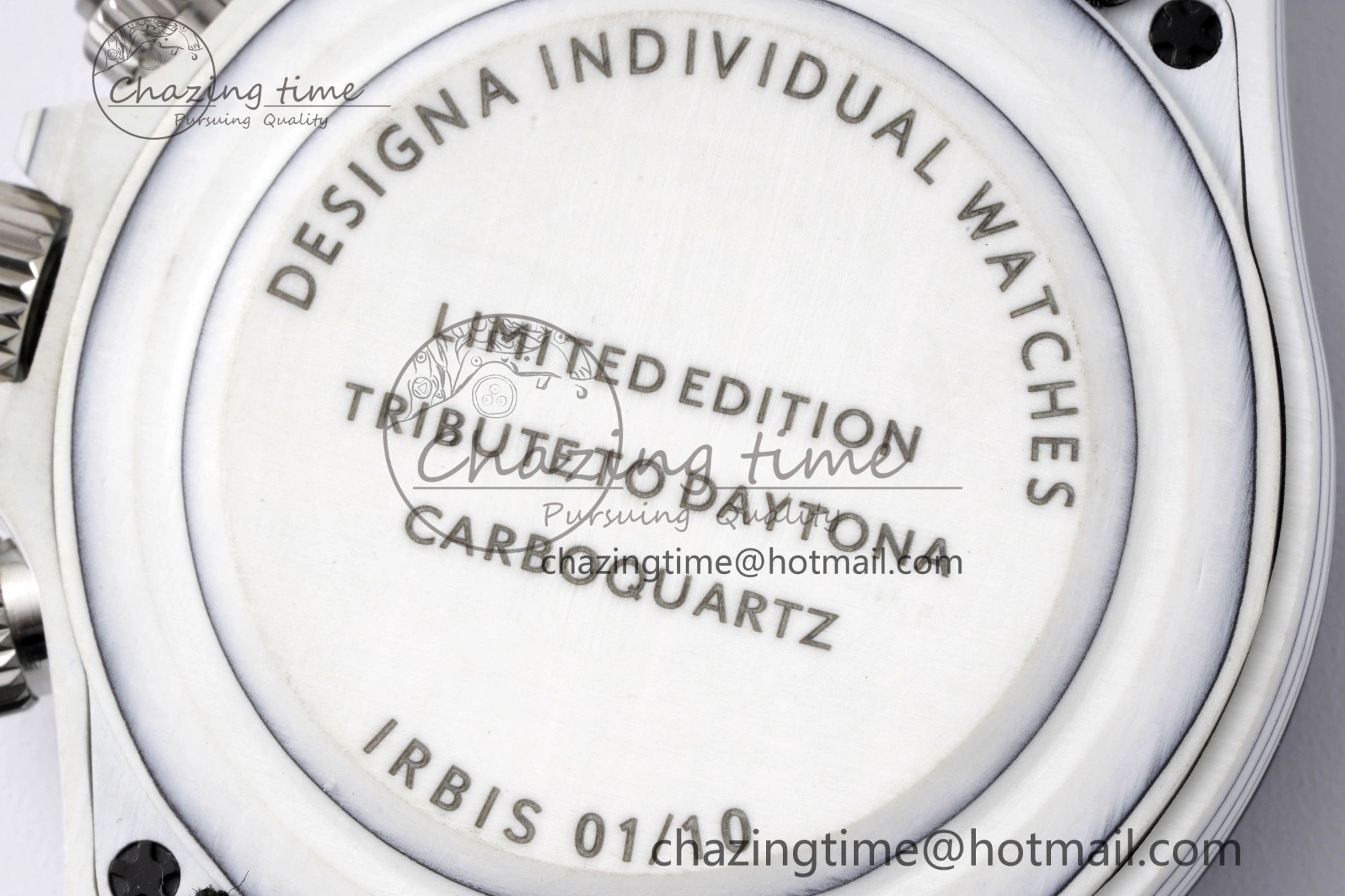 Daytona DIW White Carbon Case and Bezel Noob Best Edition White Black Dial on Black Nylon Strap SA4130