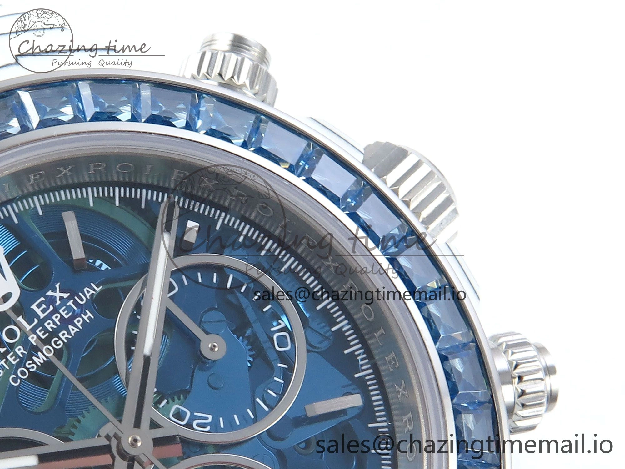 Daytona DIW White Carbon DIWF Best Edition Skeleton Dial on Blue Nylon Strap DD4801