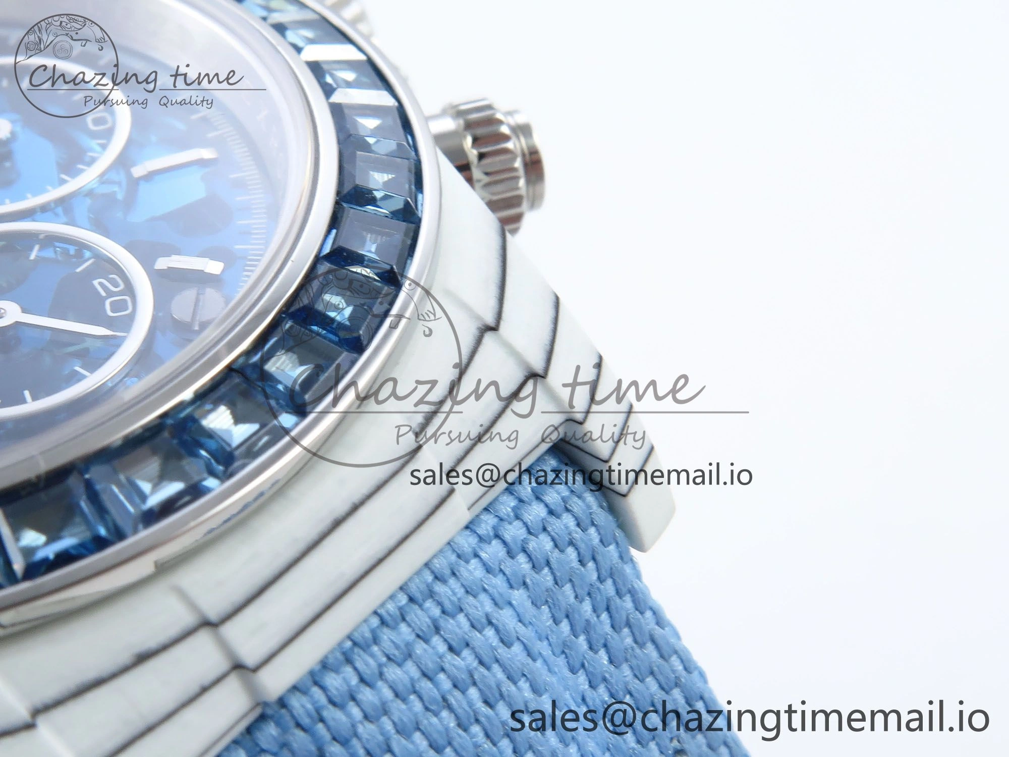 Daytona DIW White Carbon DIWF Best Edition Skeleton Dial on Blue Nylon Strap DD4801