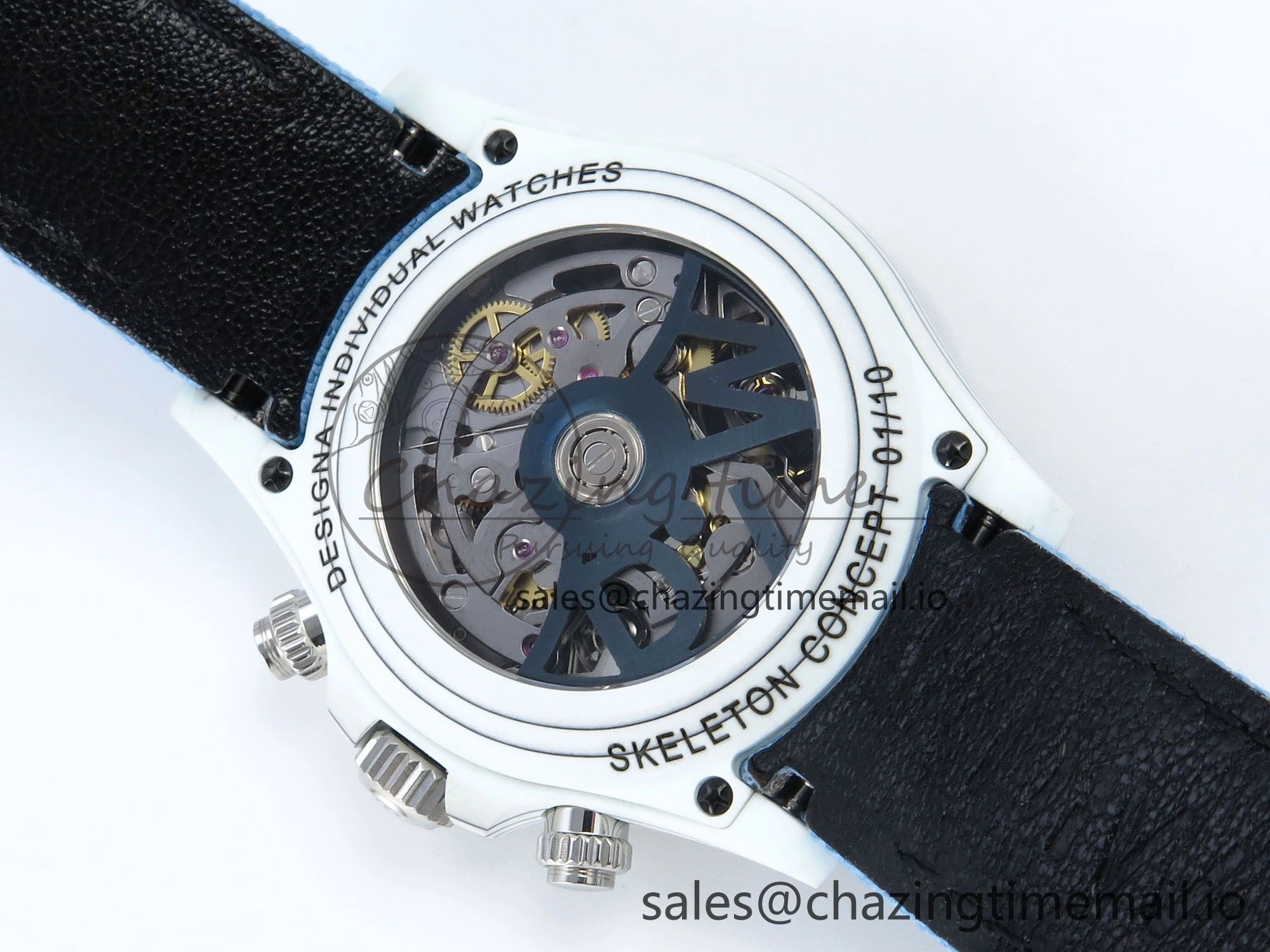 Daytona DIW White Carbon DIWF Best Edition Skeleton Dial on Blue Nylon Strap DD4801