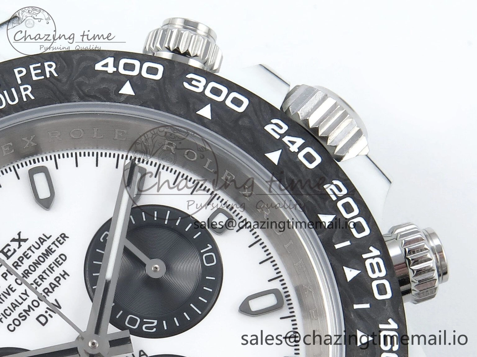 Daytona DIW White Carbon DIWF Best Edition White Black Dial on Black Nylon Strap DD4801