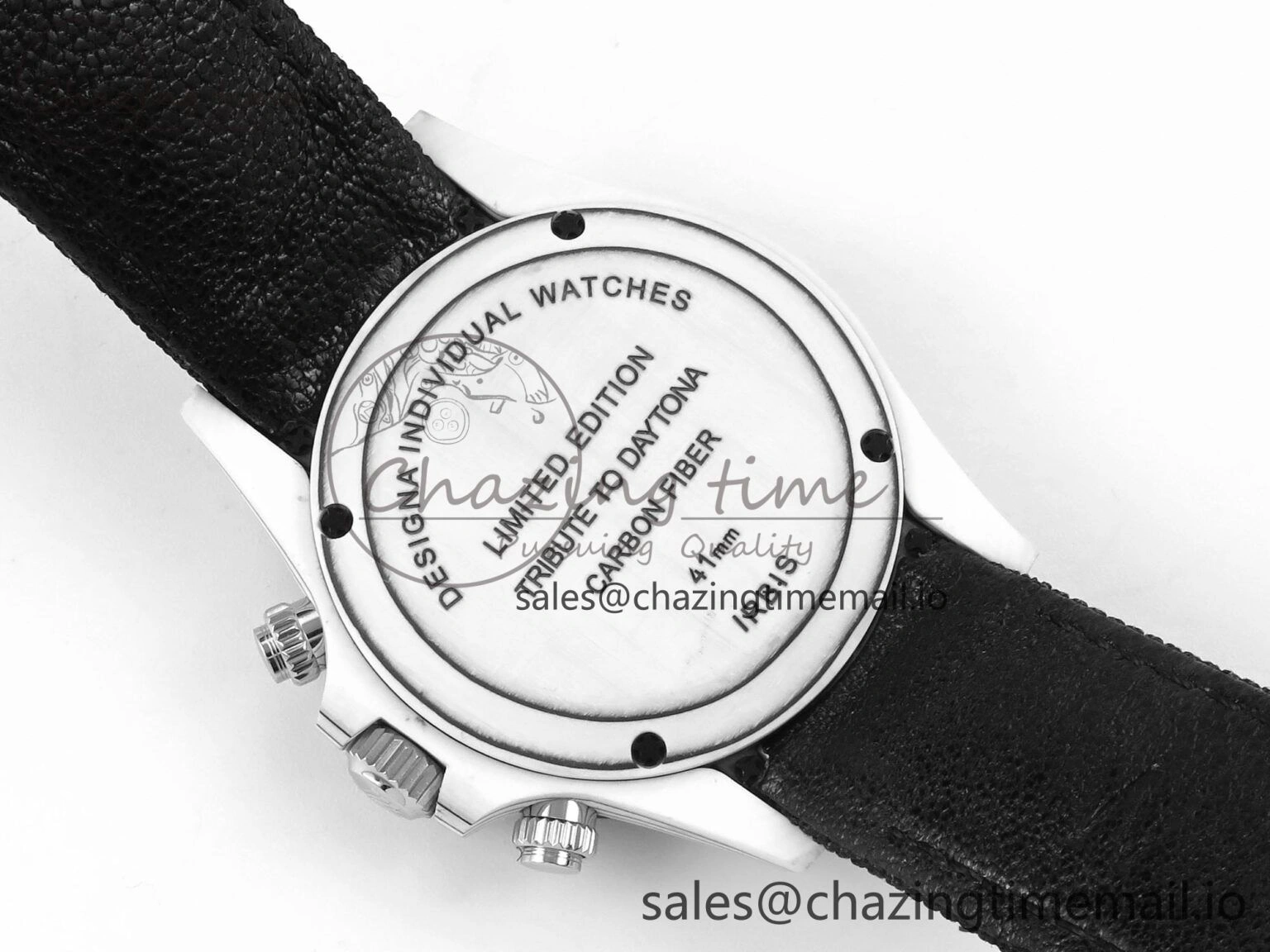 Daytona DIW White Carbon DIWF Best Edition White Black Dial on Black Nylon Strap DD4801