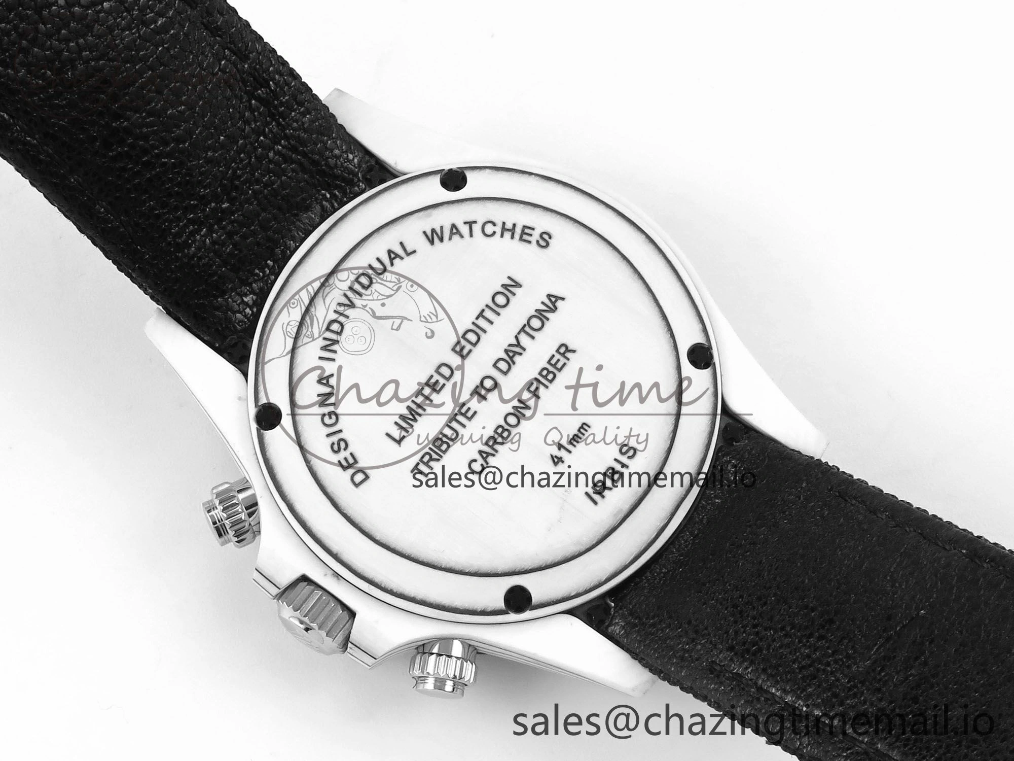 Daytona DIW White Carbon DIWF Best Edition White Black Dial on Black Nylon Strap DD4801