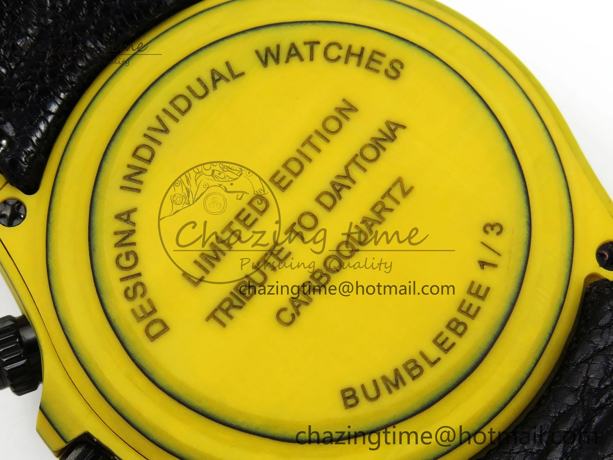 Daytona DIW Yellow Carbon Case DIWF Edition Black White Dial on Black Nylon Strap A7750