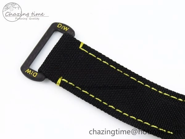 Daytona DIW Yellow Carbon Case DIWF Edition Black White Dial on Black Nylon Strap A7750