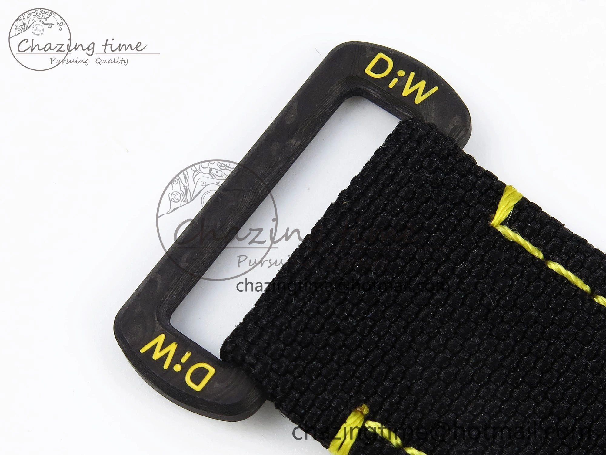 Daytona DIW Yellow Carbon Case DIWF Edition Black White Dial on Black Nylon Strap A7750