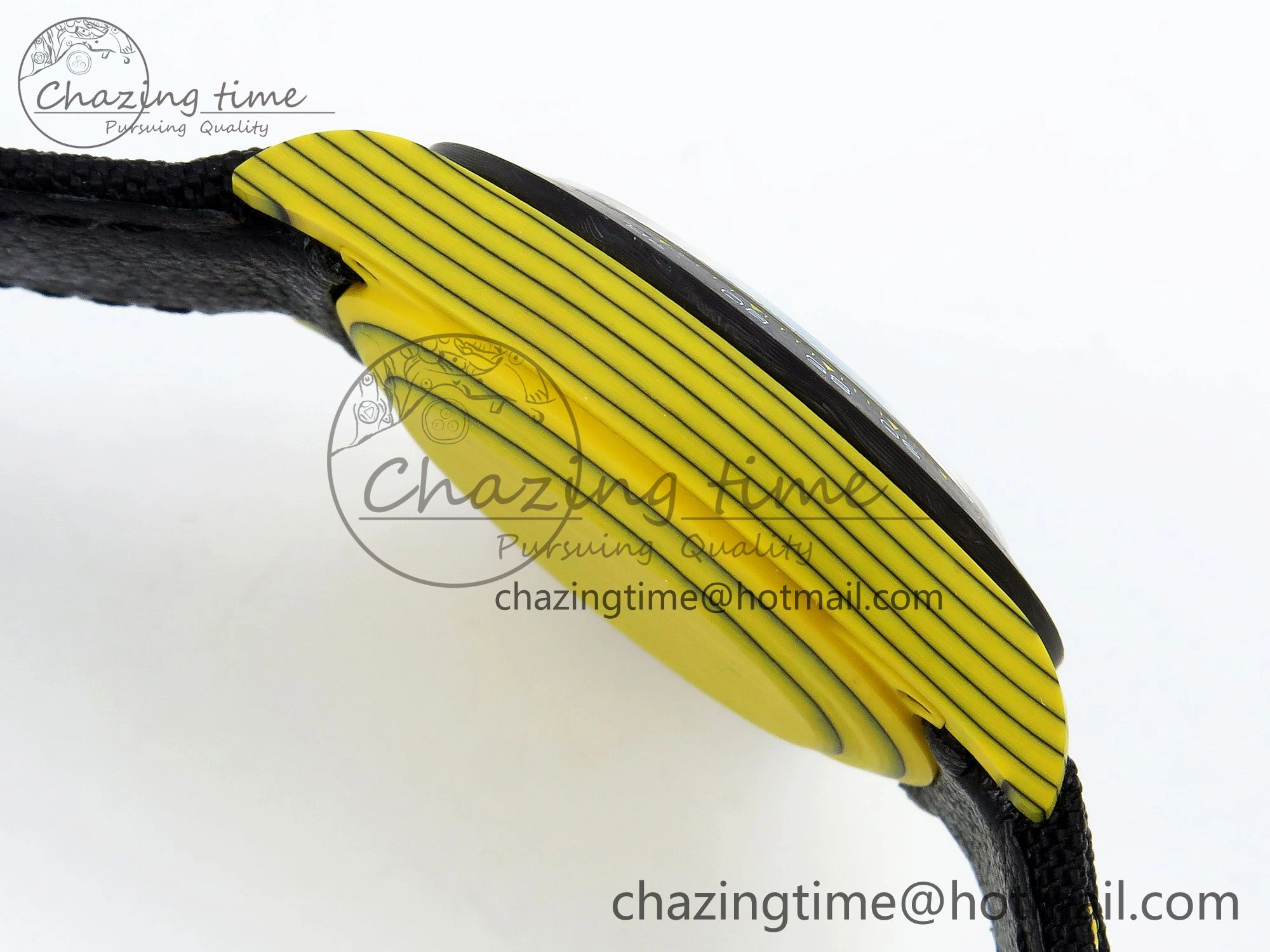 Daytona DIW Yellow Carbon N6F 1:1 Best Edition Yellow Black Dial on Black Nylon Strap SA4130 V2