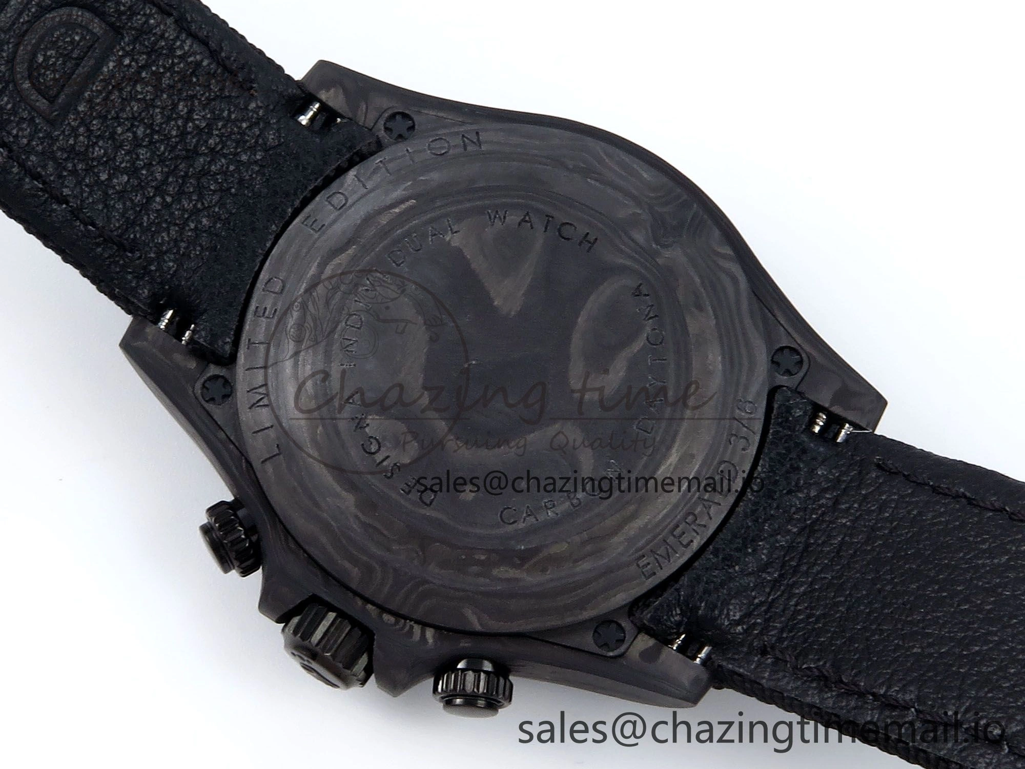 Daytona Diw 40mm N6F 1:1 Best Edition Gray Skeleton Dial Black Nylon Strap DD4801