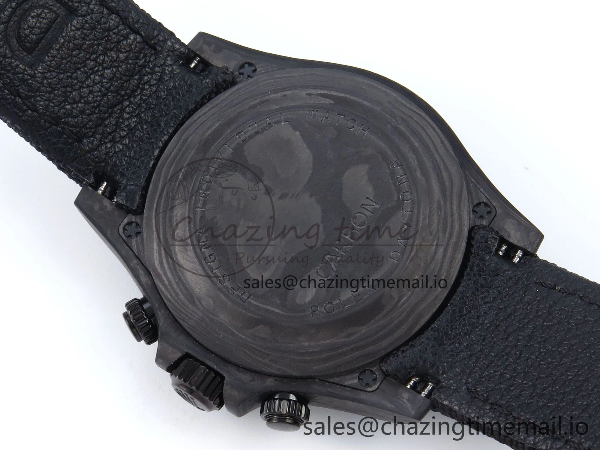Daytona Diw 40mm N6F 1:1 Best Edition Gray Skeleton Dial Black Nylon Strap DD4801