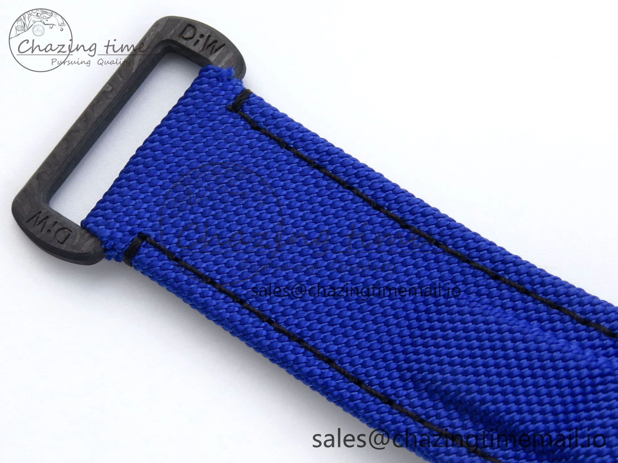Daytona Diw 40mm N6F 1:1 Best Edition Gray Skeleton Dial Blue Nylon Strap DD4801