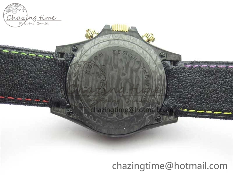 Daytona Diw Carbon WWF Best Edition Black Pink Dial On Nylon Strap A7750 V2