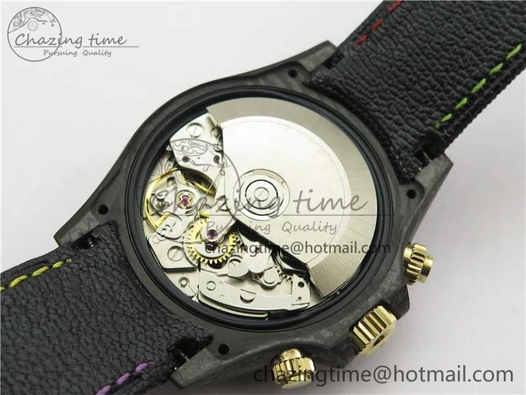 Daytona Diw Carbon WWF Best Edition Black Pink Dial On Nylon Strap A7750 V2
