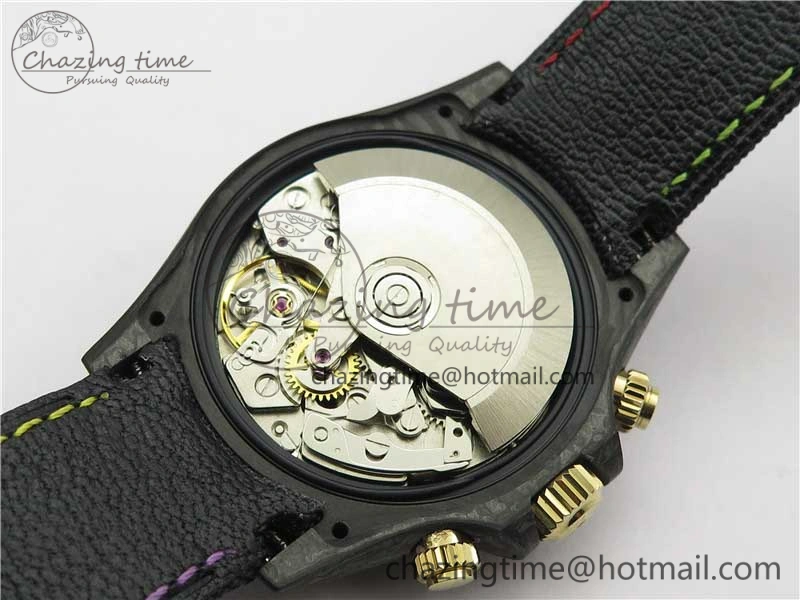 Daytona Diw Carbon WWF Best Edition Black Pink Dial On Nylon Strap A7750 V2