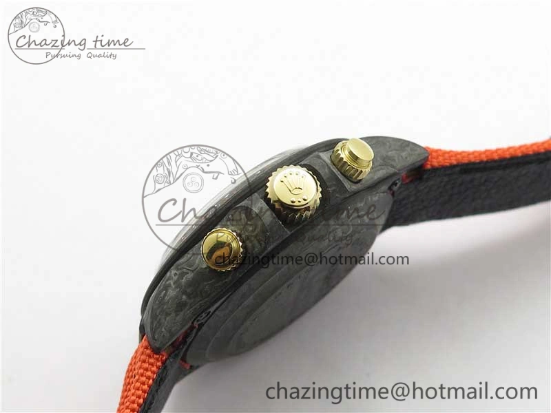 Daytona Diw Carbon WWF Best Edition Orange Dial On Orange Nylon Strap A7750 V2