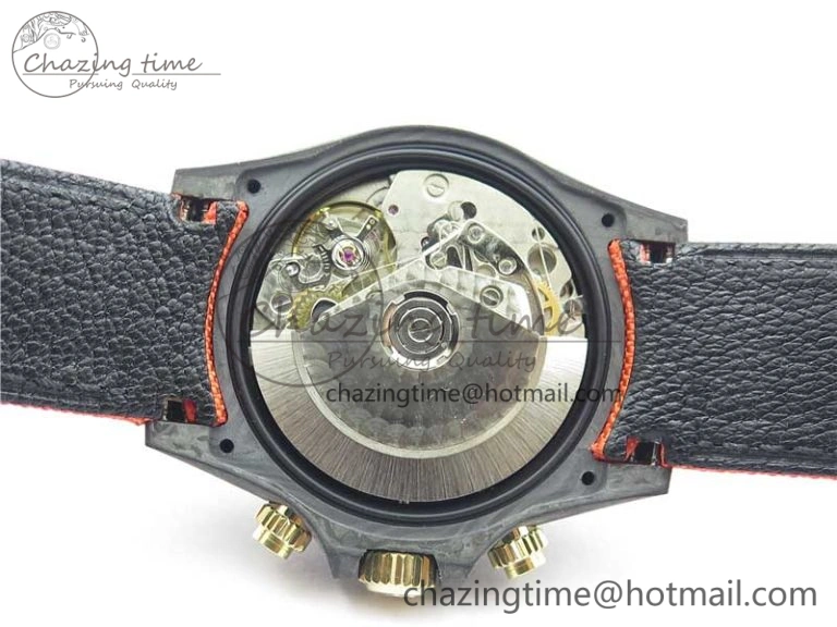 Daytona Diw Carbon WWF Best Edition Orange Dial On Orange Nylon Strap A7750 V2