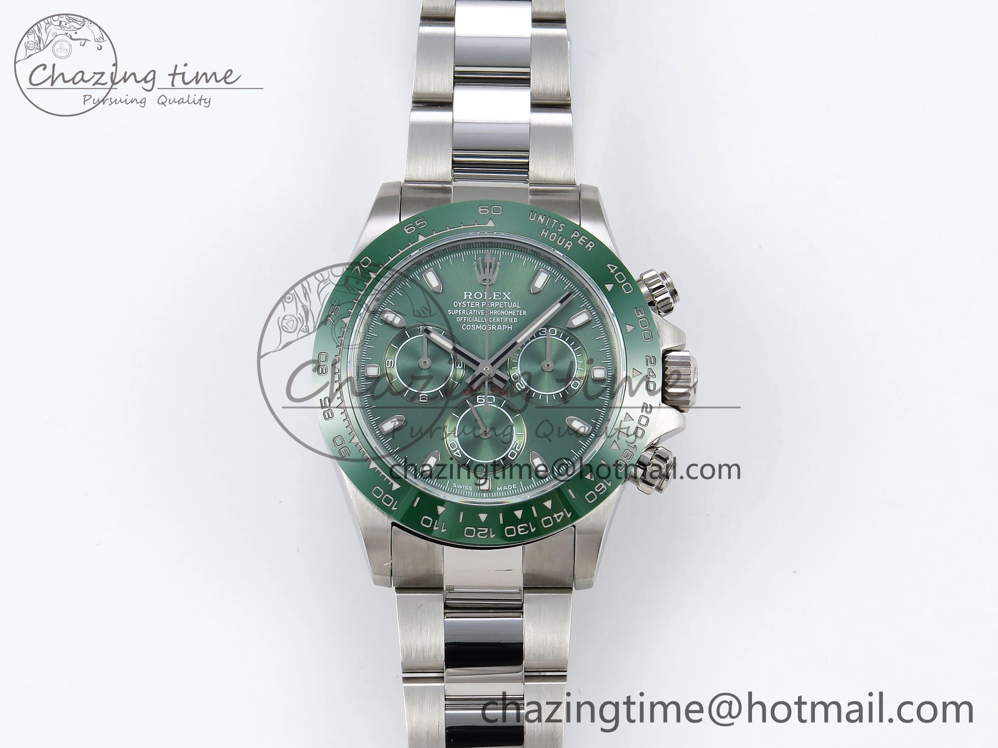 Daytona Green Ceramic Noob Best Edition Green Dial on SS Oyster Bracelet SA4130